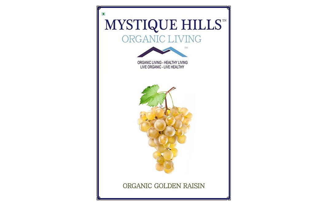 Mystique Hills Organic Golden Raisin    Box  100 grams